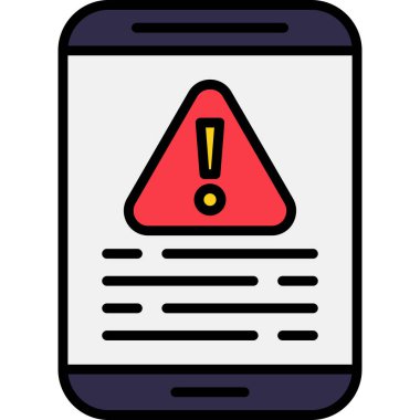 Uyarı uyarısı simgesi tam taslak biçiminde