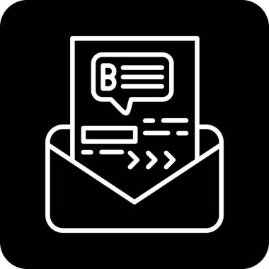 e-posta ileti simgesi ana hat biçiminde