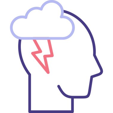 Fırtına. Web simgesi basit illüstrasyon