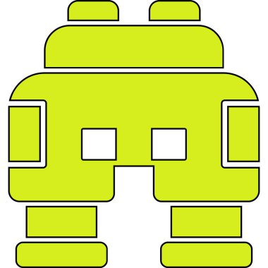 yeşil robot, illüstrasyon, vektör, beyaz arkaplanda.