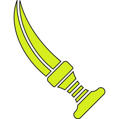 çizgi film doodle hançer, vektör çizim