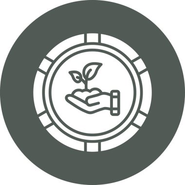 Bitki simgesinin vektör illüstrasyonu