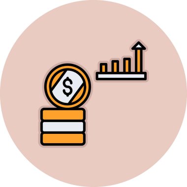 dolar işareti simgesi illüstrasyon