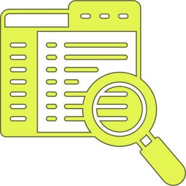 Büyüteç simgesi. Web için büyüteç vektör simgelerinin özet çizimi