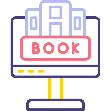 kitap simgesi vektör illüstrasyonu