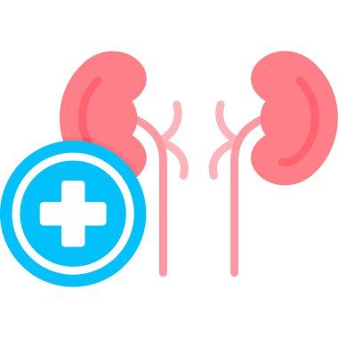 Böbrek simge vektör çizim