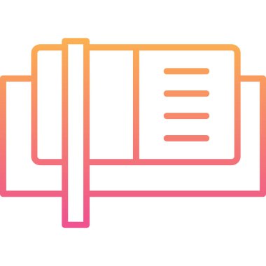 Kitap. Web simgesi basit illüstrasyon