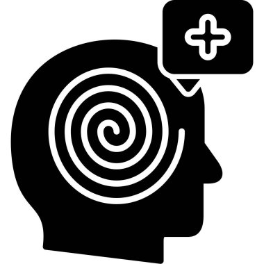 Beyin. Web simgesi basit illüstrasyon