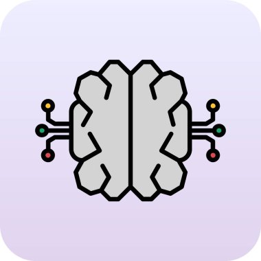 beyin yaratıcı ikon vektör çizimi tasarımı