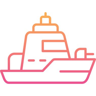 Gemi. Web simgesi basit illüstrasyon