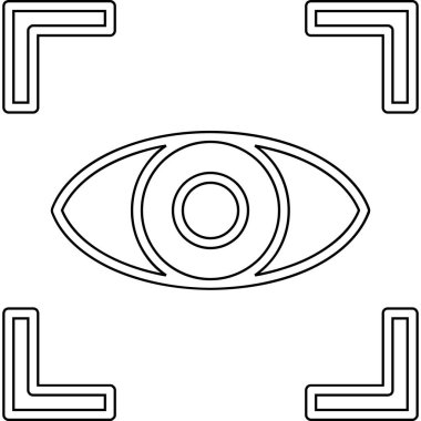 Göz. Web simgesi basit illüstrasyon