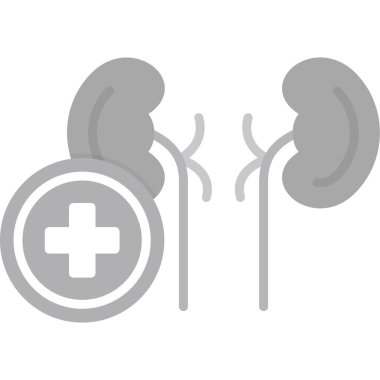 Böbrekler ve kan damlaları vektör simgesi