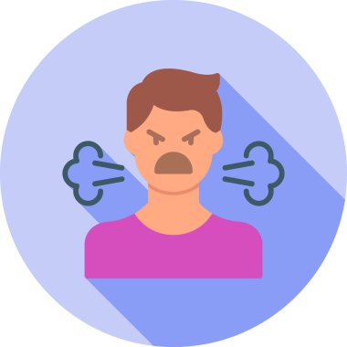 kızgın. Web simgesi basit illüstrasyon