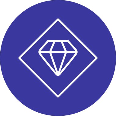 Elmas simgesi, vektör illüstrasyonu