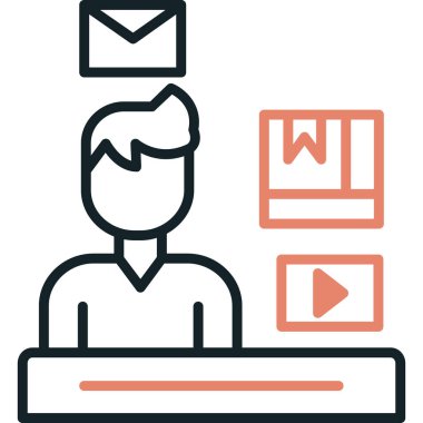 video simgesi vektör illüstrasyonu