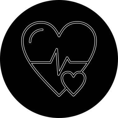 Kalp ikonu vektör illüstrasyonu