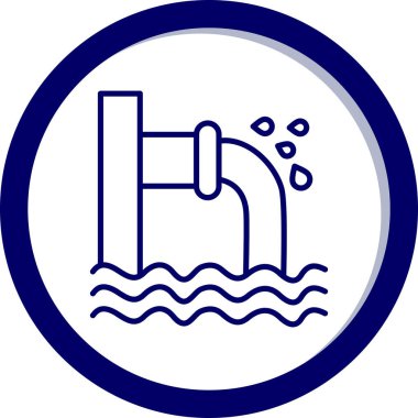 Su simgesinin vektör illüstrasyonu