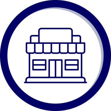 Dükkan. Web simgesi basit illüstrasyon