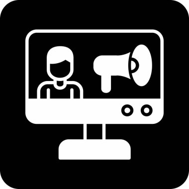 Video konferansı. Web simgesi