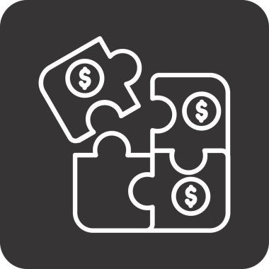 Para simgesi, vektör çizim