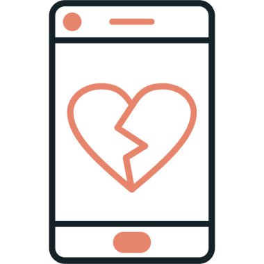 Kalp. Web simgesi basit illüstrasyon