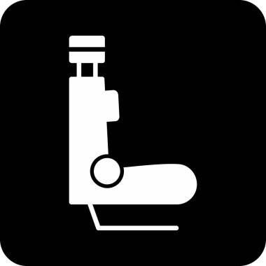 Mikroskop simgesinin vektör çizimi