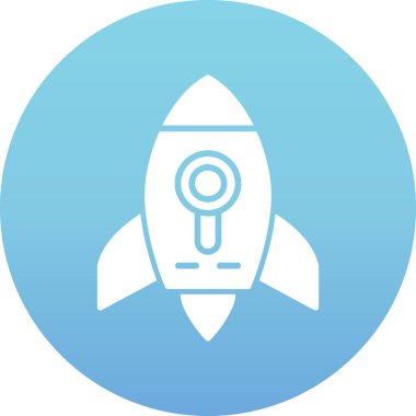 Vektör roket simgesi, illüstrasyon