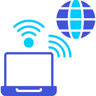 Kablosuz. Web simgesi vektör illüstrasyonu