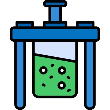 Kimyasal şişe ikonu. taslak matara