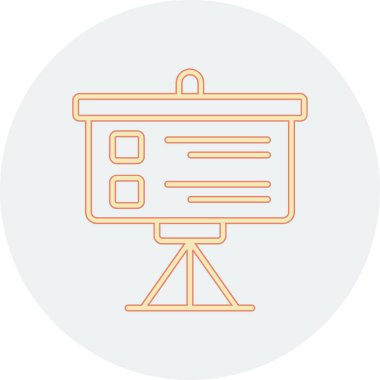 sunum vektörü simgesi modern basit illüstrasyon, düzenlenebilir vuruş