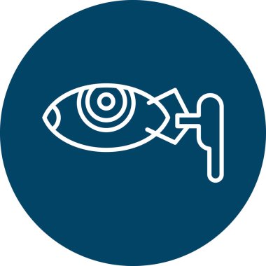 Balık simgesinin vektör illüstrasyonu