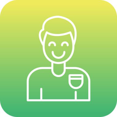 Şarap kadehi satırı vektör simgesi