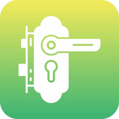 Kapı kilidi ağ simgesi. Basit tasarım. vektör illüstrasyonu