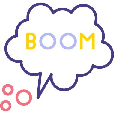 kabarcık pop - komik stil ikonu, patlama, ses efektleri ve konuşma. şablon biçimi