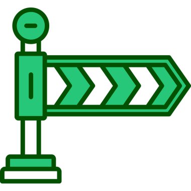 Yol işareti simgesi. vektör illüstrasyonu