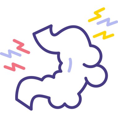 Fırtına bulut simgesi. Vektör illüstrasyonu