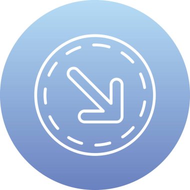 Mavi daire simgesinin vektör illüstrasyonu