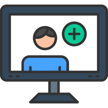 Bilgisayar. Web simgesi basit illüstrasyon