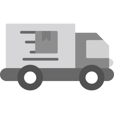 kamyon düz vektör simgesi