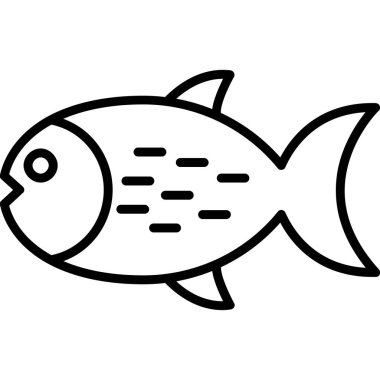 Balık. Web simgesi basit tasarım