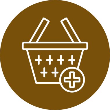 Alışveriş sepeti ikonu vektör illüstrasyonu