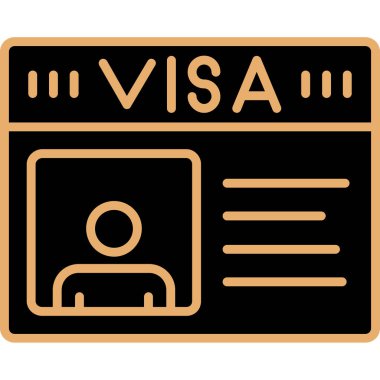 Bir pasaport simgesinin vektör çizimi