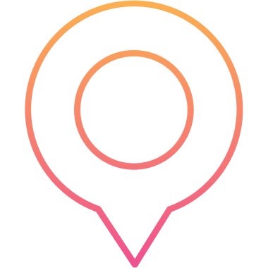 konum pin konum simgesi ana hat biçiminde