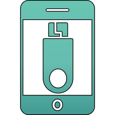 akıllı telefon vektör illüstrasyon simgesi tasarımı