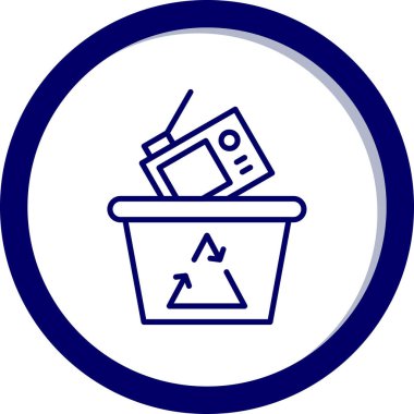 Geri dönüşüm simgesinin vektör çizimi