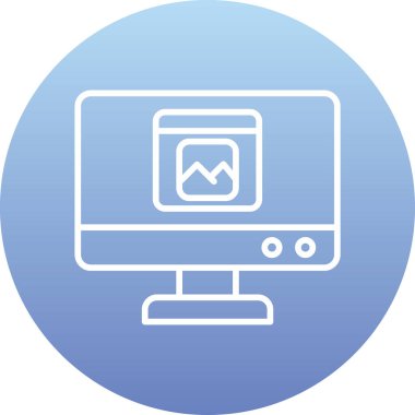 vektör lcd simgesi illüstrasyonu