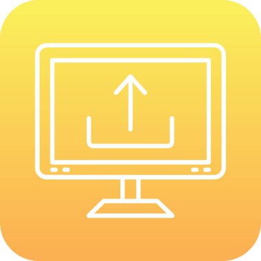 vektör lcd simgesi illüstrasyonu