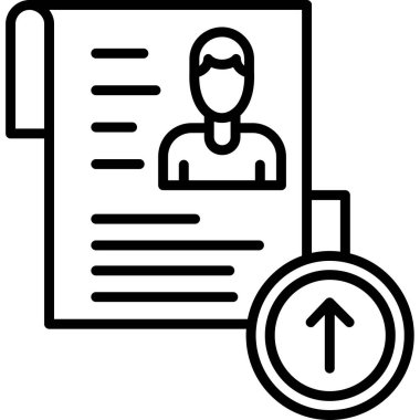 İş yönetimi çizgisi ikon vektörü. Evrak işi taslağı. izole edilmiş sınır sembolü çizimi