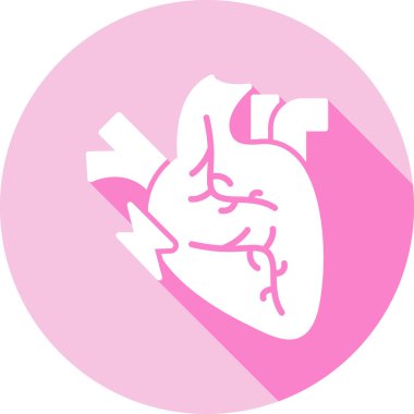 Kalp ikonu vektör illüstrasyonu