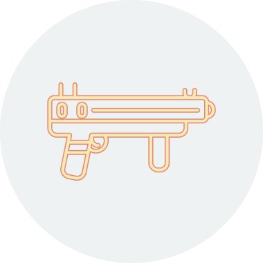 Modern silah simgesinin vektör illüstrasyonu